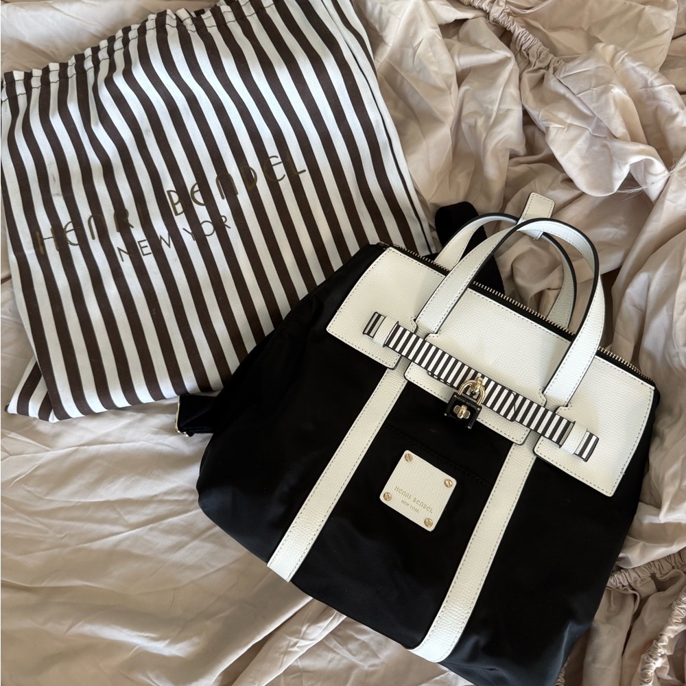 Black and White Bookbag by Henri Bendel